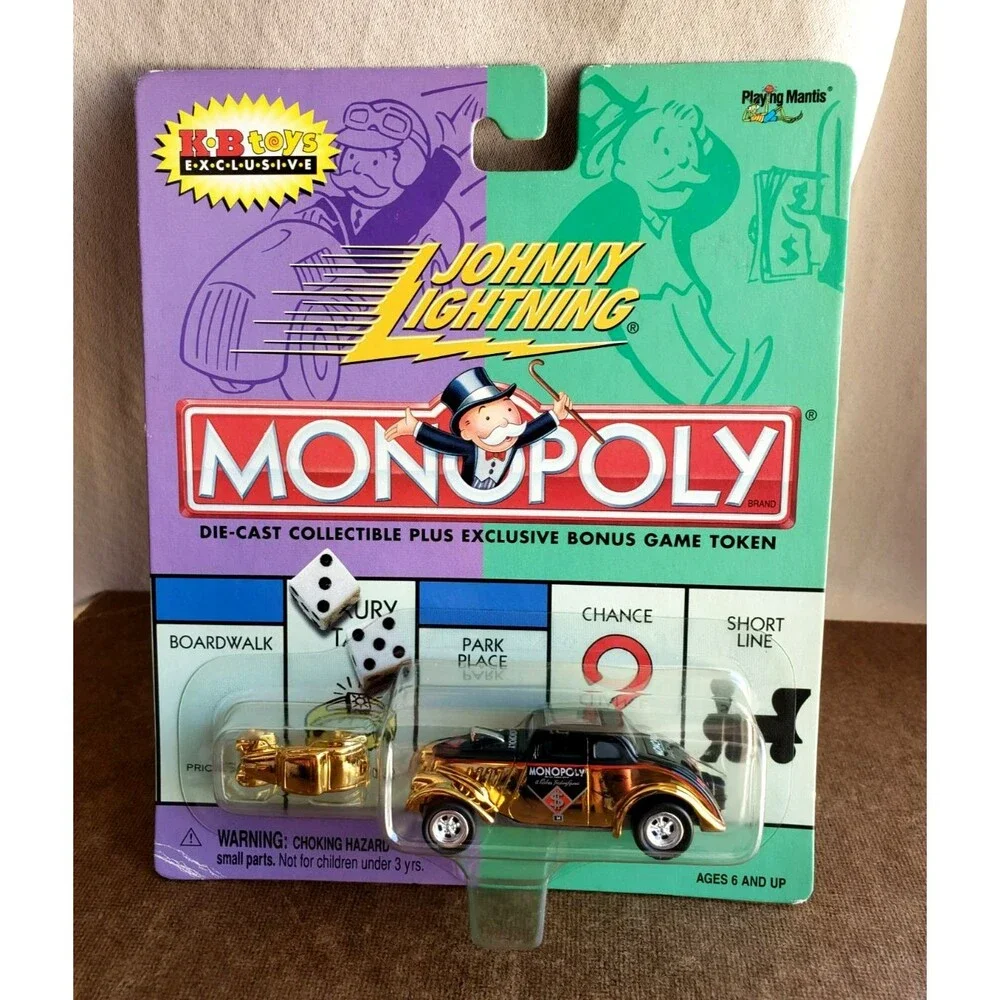 2000 Johnny Lightning VINTAGE MONOPOLY WILLYS Gold & Black KB Toys Exclusive 5SP